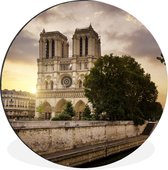 WallCircle - Wall Circle - Wall Circle - Lever de Soleil à Notre Dame de Paris - Aluminium - Dibond - 30x30 cm - Intérieur et Extérieur