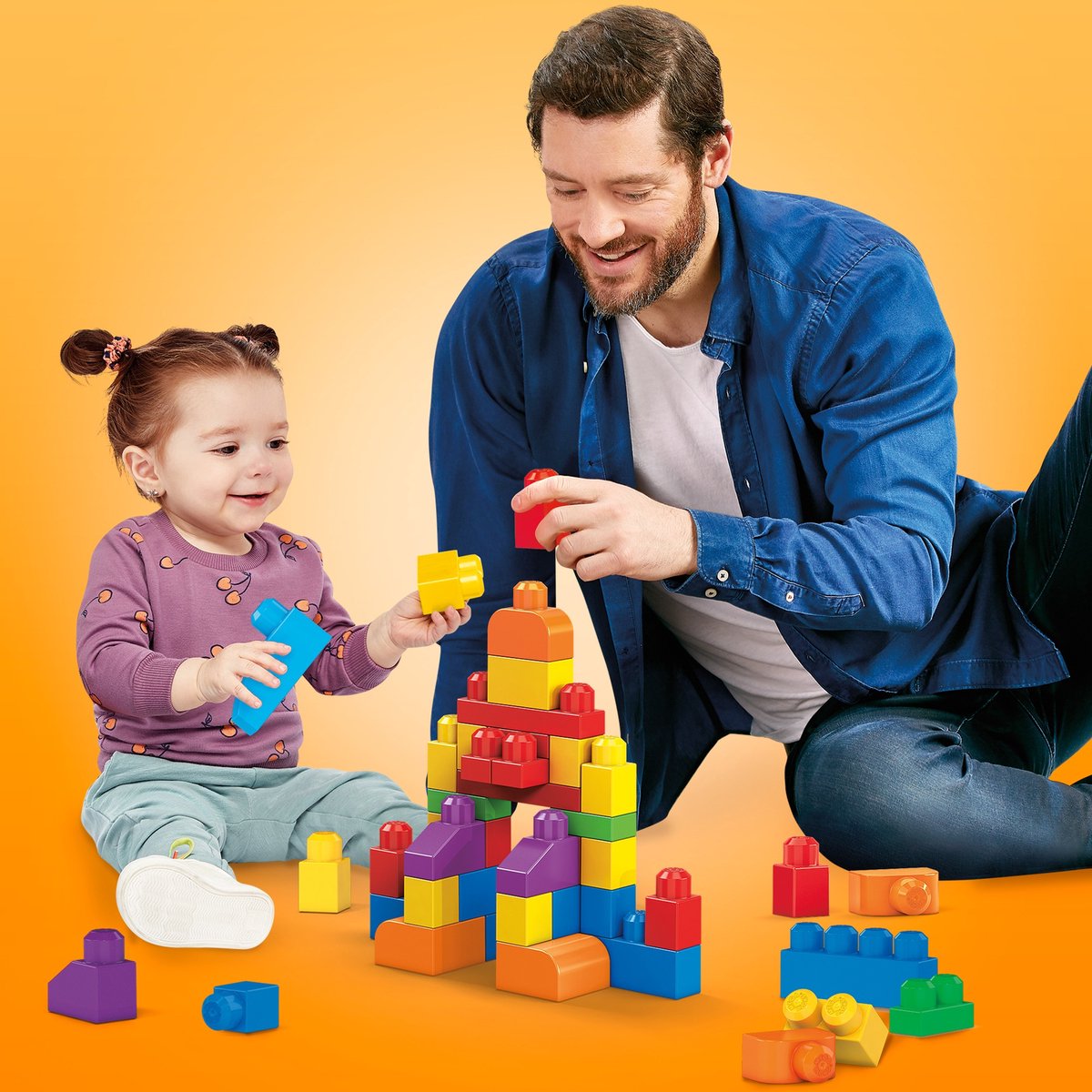 Mega Bloks First Builders Big Building Bag: 60 blokken voor peuters thumbnail 4
