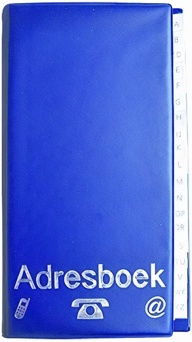 Verhaak Adresboek 22 X 12,5 Cm Papier/alu Blauw 19 Vellen