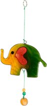 Zonvanger - Olifant groen - Resin - Paars - 23x11x1 cm - Indonesie - Sarana - Fairtrade