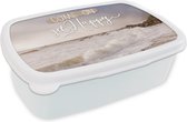 Boîte à lunch Wit - Boîte à lunch - Boîte à pain - Proverbes - Citations - 'Come on get happy' - 18x12x6 cm - Adultes