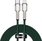 Baseus metal Data Snellaad Kabel USB-C Naar Lightning Kabel - 20W - 2 meter