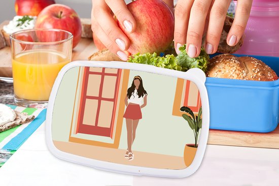 Lunchbox Blauw - Lunchbox - Breadbox - Femme - Vêtements - Été - Pastel - 18x12x6 cm - Enfants - Garçon
