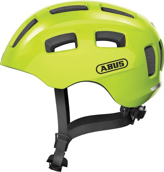 ABUS fietshelm Youn-I 2.0 - met licht voor kinderen, tieners en jongvolwassenen - voor meisjes en jongens - geel, maat M