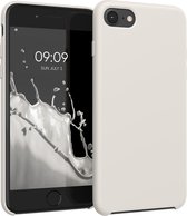 kwmobile telefoonhoesje geschikt voor Apple iPhone SE (2022) / iPhone SE (2020) / iPhone 8 / iPhone 7 - Hoesje met siliconen coating - Smartphone case in maanglans
