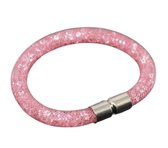 Bijoux by Ive - Kristal armband - Roze - 20cm