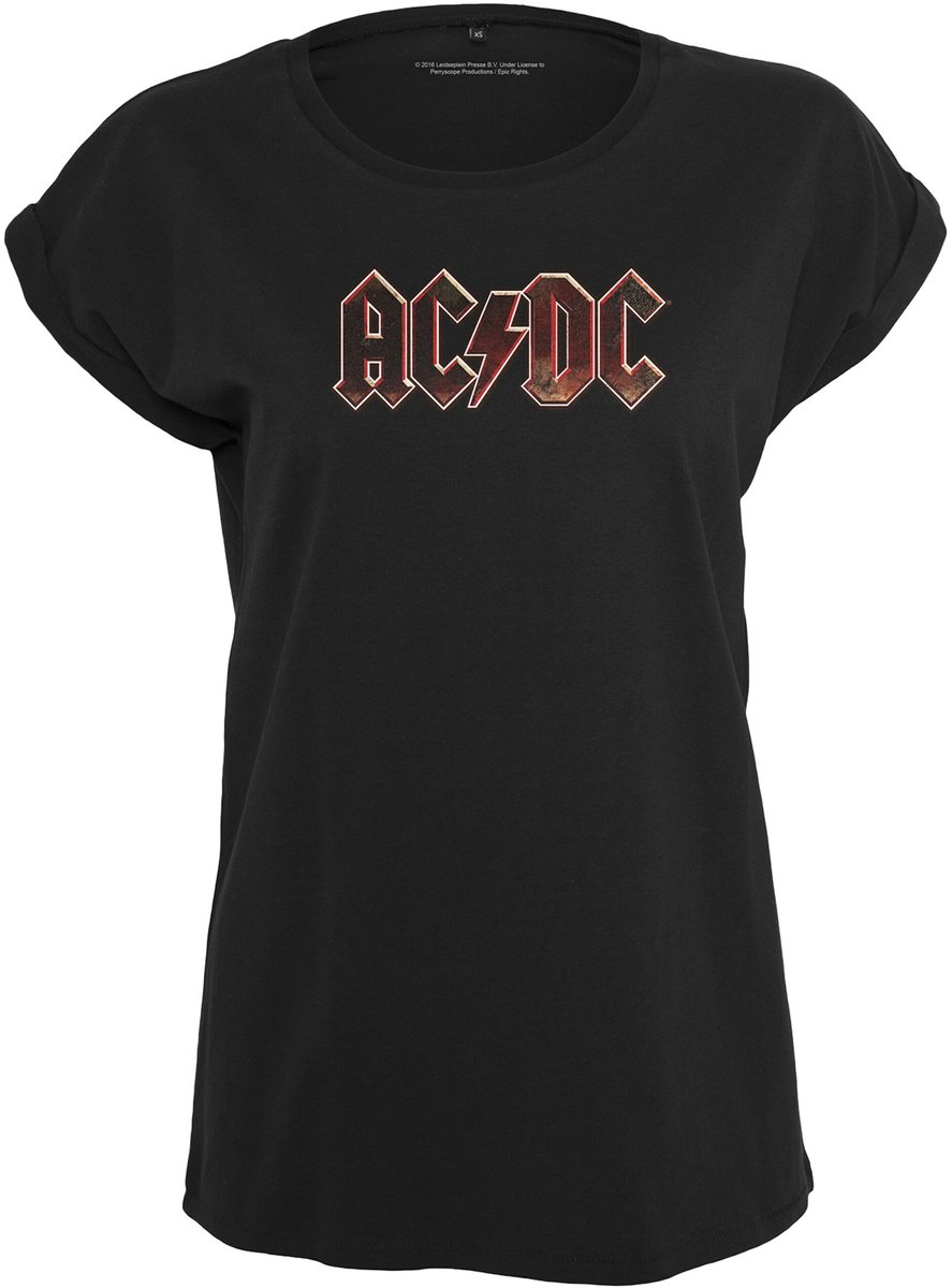 Mister Tee AC/DC AC/DC Voltage Dames T-shirt XS Zwart