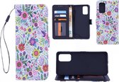 Oppo A94 Bookcase hoesje met print - Flowers