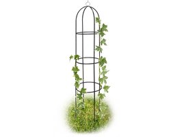 Plantensteun obelisk - 190 cm - metaal - klimplanten - groen