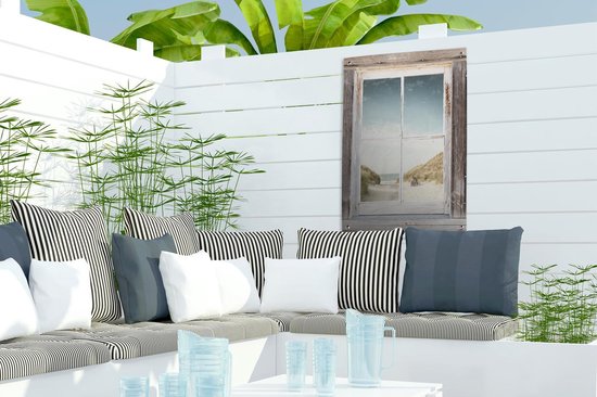 Affiche de jardin See-through - Plage - Vélo - 40x60 cm