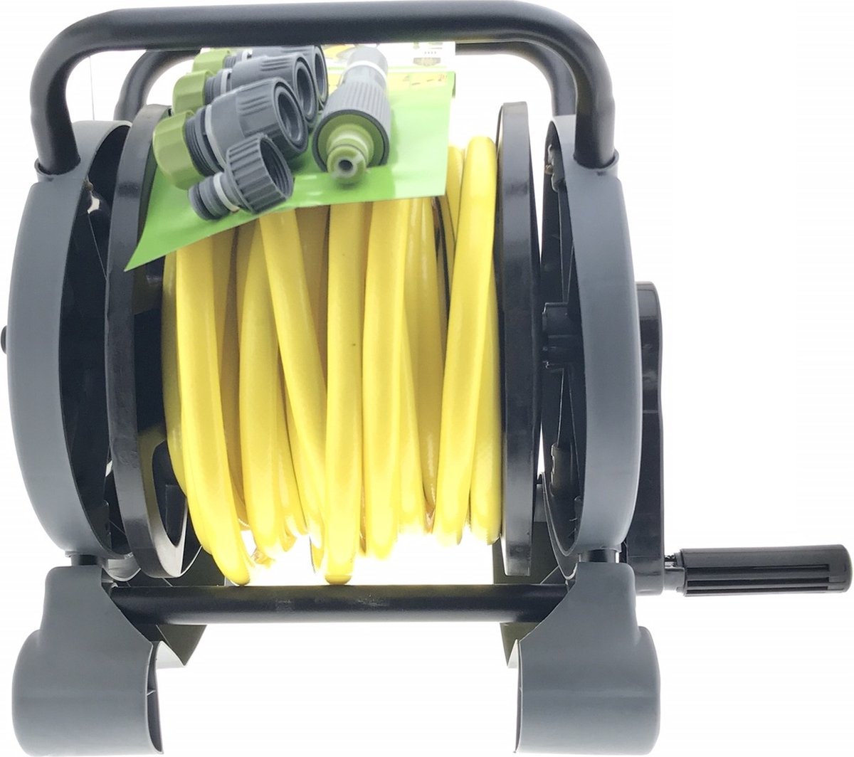 Tuinslang haspel set 2 in 1 met 15 meter slang - met wandbeugel - Tuinbewatering / planten water geven