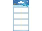 étiquette pour congélateur Z-design Home 36x28mm 40 étiquettes blanc / bleu AV-59371