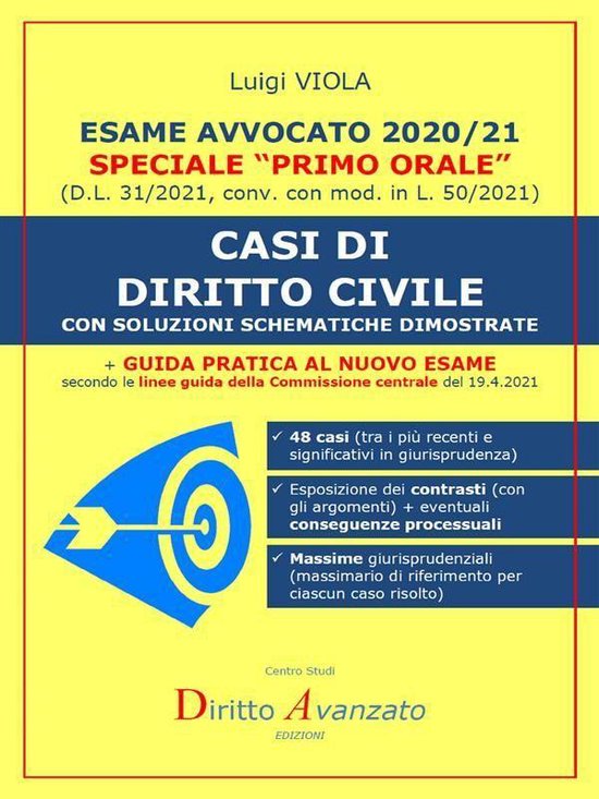 Esame avvocato 2020-21. CASI DI DIRITTO CIVILE - cover