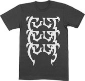 The Cult Heren Tshirt -S- Repeating Logo Zwart