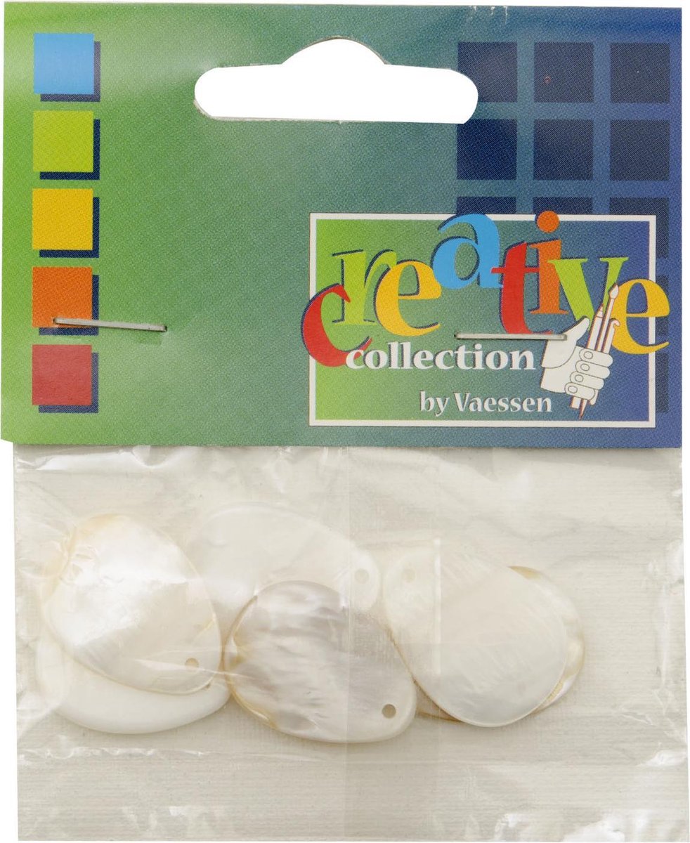 Afbeelding van product Buttons ass. 1 pk. a 6 st. natural teardrop river shell