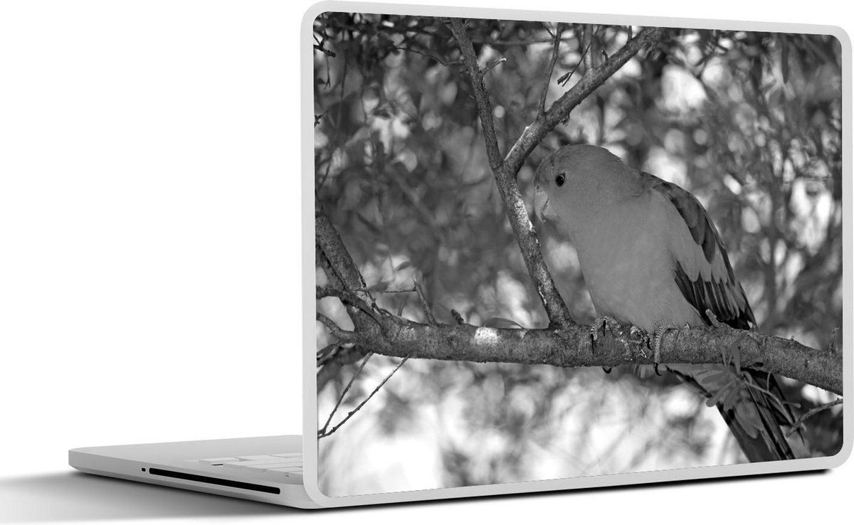 Afbeelding van product SleevesAndCases  Laptop sticker - 12.3 inch - Volwassen parkietje in Australië - zwart wit