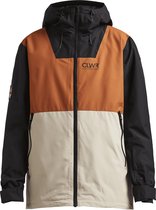 ColourWear Block Jacket M - Snowboardjas - Heren - Donker Oranje - Maat M