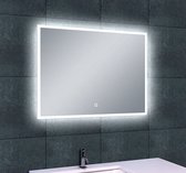 Bally Quatro Dimbare Condensvrije Spiegel Met LED Verlichting En Verwarming 80x60x0,5cm
