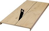 Marches de transfert rénovation escalier avec nez (2 pièces) | Couche supérieure en bois de chêne 3 mm Rustic | 140 x 60 cm