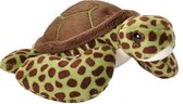 Pluche knuffel dieren Zeeschildpad van ongeveer 13 cm - Speelgoed knuffelbeesten