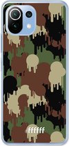 6F hoesje - geschikt voor Xiaomi Mi 11 Lite -  Transparant TPU Case - Graffiti Camouflage #ffffff