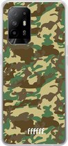 6F hoesje - geschikt voor OPPO A94 5G -  Transparant TPU Case - Jungle Camouflage #ffffff