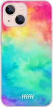 6F hoesje - geschikt voor iPhone 13 Mini -  Transparant TPU Case - Rainbow Tie Dye #ffffff