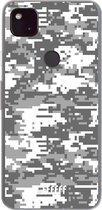 6F hoesje - geschikt voor Google Pixel 4a 5G -  Transparant TPU Case - Snow Camouflage #ffffff