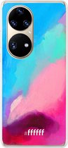 6F hoesje - geschikt voor Huawei P50 Pro -  Transparant TPU Case - Abstract Hues #ffffff