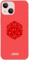 6F hoesje - geschikt voor iPhone 13 - Transparant TPU Case - D20 - Red #ffffff