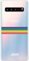 6F hoesje - geschikt voor Samsung Galaxy S10 5G -  Transparant TPU Case - #LGBT - Horizontal #ffffff