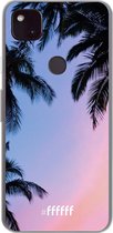 6F hoesje - geschikt voor Google Pixel 4a 5G -  Transparant TPU Case - Sunset Palms #ffffff