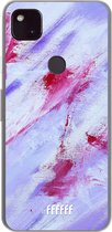 6F hoesje - geschikt voor Google Pixel 4a 5G -  Transparant TPU Case - Abstract Pinks #ffffff