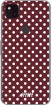 6F hoesje - geschikt voor Google Pixel 4a 5G -  Transparant TPU Case - Burgundy Dots #ffffff