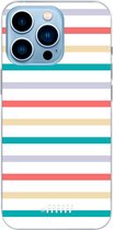 6F hoesje - geschikt voor iPhone 13 Pro Max - Transparant TPU Case - Pastel Tracks #ffffff