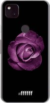 6F hoesje - geschikt voor Google Pixel 4a 5G -  Transparant TPU Case - Purple Rose #ffffff