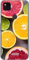 6F hoesje - geschikt voor Google Pixel 4a 5G -  Transparant TPU Case - Citrus Fruit #ffffff