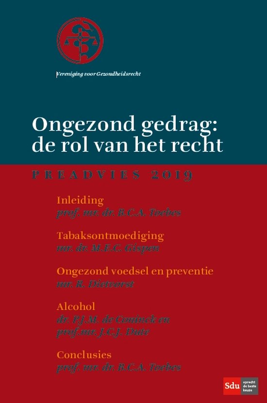 Ongezond gedrag: de rol van het recht - cover