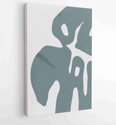 Gebladerte lijntekeningen met abstracte vorm. Abstract Plant Art-ontwerp voor print, omslag, behang, minimale en natuurlijke kunst aan de muur. Vector illustratie. 4 - Moderne schi