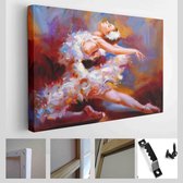 Olieverfschilderij - Ballet - Moderne kunst canvas - Horizontaal - 613834598