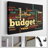 Budgetconcept in tag cloud op wit - Modern Art Canvas - Horizontaal - 113635612