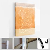 Set van abstracte handgeschilderde illustraties voor briefkaart, Social Media Banner, Brochure Cover Design of wanddecoratie achtergrond - moderne kunst Canvas - verticaal - 188393