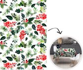Tafelkleed - Tafellaken - 130x200 cm - Planten - Bessen - Patroon - Binnen en Buiten