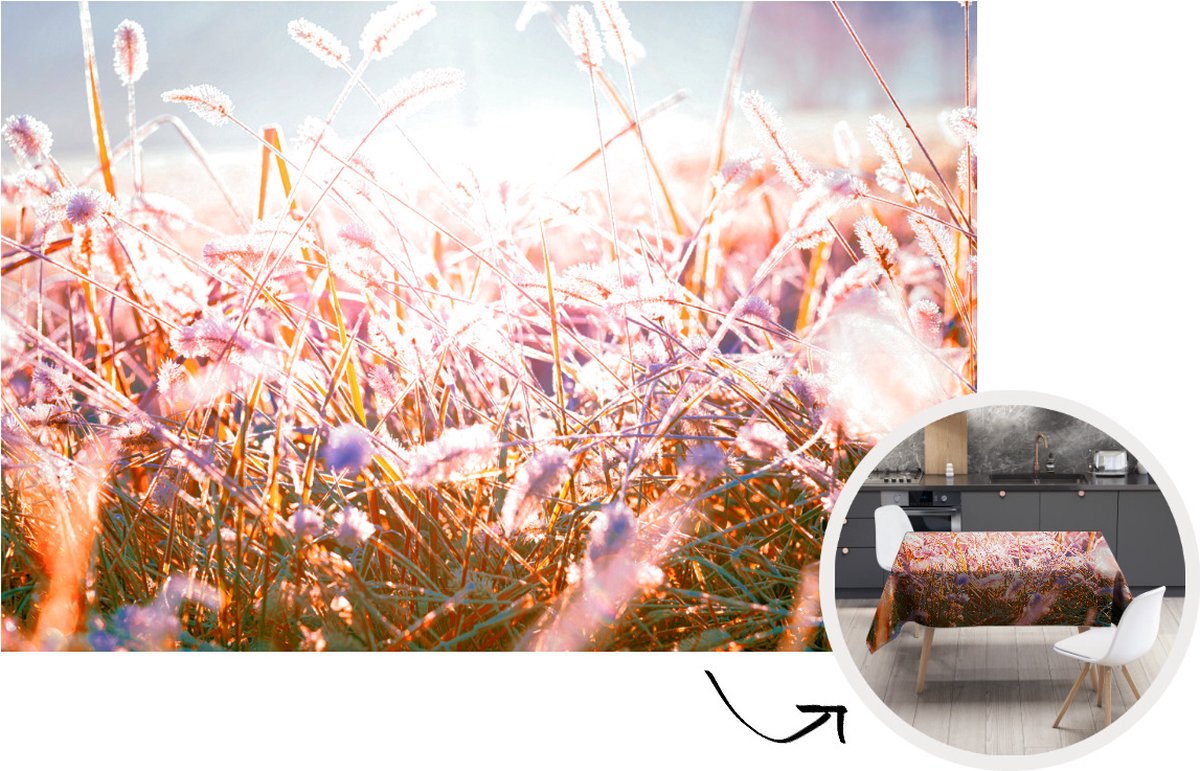 Tafelkleed - Tafellaken - 200x130 cm - Winter - IJs - Zon - Binnen en Buiten