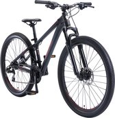 Bikestar 27.5 inch, 21 speed hardtail Sport MTB, zwart / rood