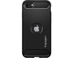 Spigen Rugged Armor Air Cushion Technology hoesje geschikt voor iPhone 7, 8 en iPhone SE 2020 SE 2022 - zwart