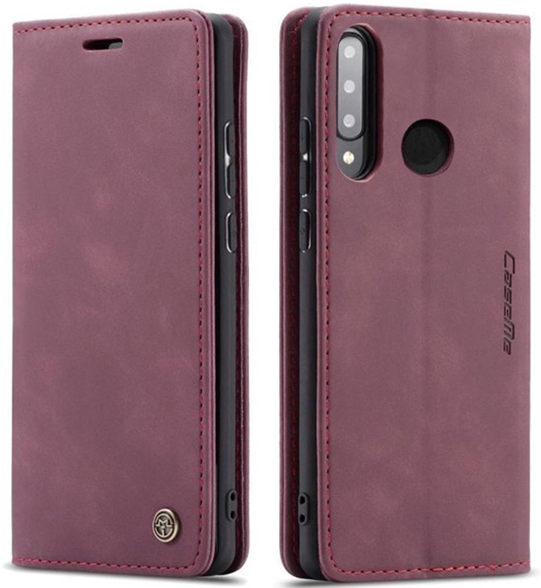 CaseMe Book Case - Geschikt voor Huawei P30 Lite Hoesje - Bordeaux