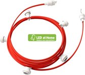 7,5m red stringlight + w. E27