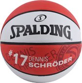 Spalding NBA Player D. Schroeder 83395Z, Unisex, Rood, basketbal, maat: 7