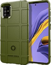 Samsung Galaxy A51 hoesje, Rugged shield TPU case, Groen | GSM Hoesje / Telefoonhoesje Geschikt Voor: Samsung Galaxy A51